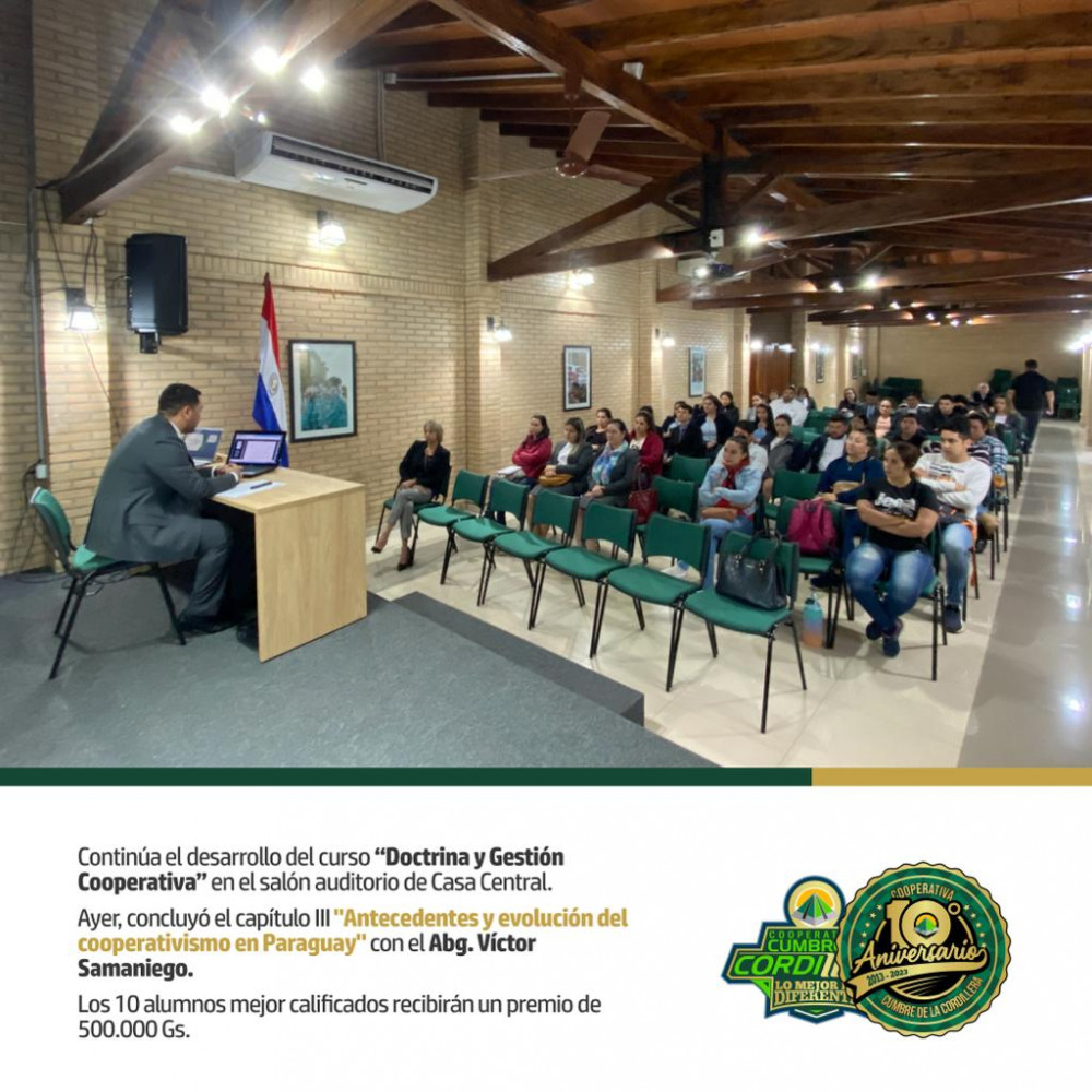 Se completó el capitulo 3 del curso “*Doctrina y Gestión Cooperativa*”